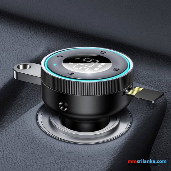 Baseus Enjoy Car Wireless MP3 Charger (Wireless 5.0+5V/3.4A) Black